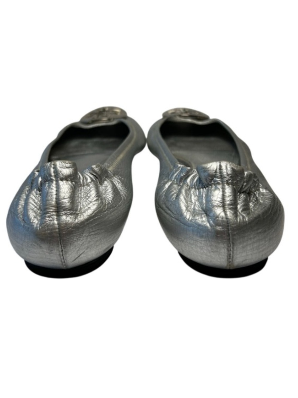 Tory Burch Reva Travel Ballet in metallic silver, travel-friendly, flexible sole - Picture 10 of 11